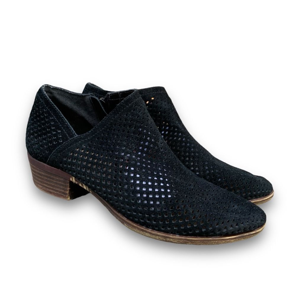 Lucky Brand Black Suede Mesh Ankle Booties Boots Shoes Women’s size 7.5 - Picture 12 of 15